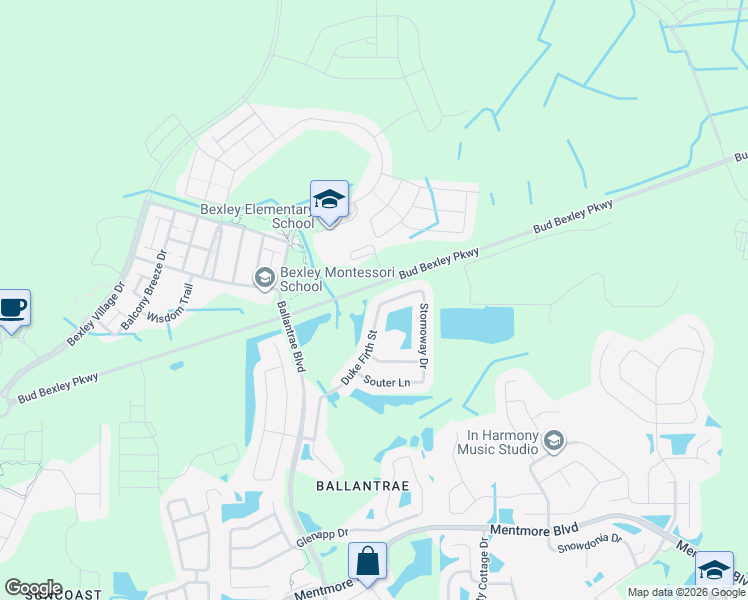 map of restaurants, bars, coffee shops, grocery stores, and more near 4003 Duke Firth Street in Land O' Lakes