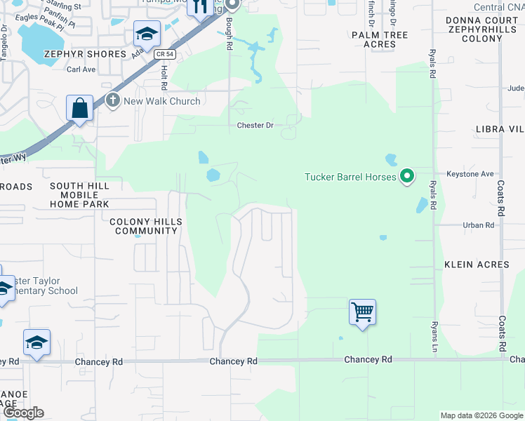 map of restaurants, bars, coffee shops, grocery stores, and more near 33999 Privet Ct in Zephyrhills