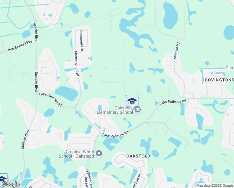 map of restaurants, bars, coffee shops, grocery stores, and more near 19640 Dogpatch Lane in Land O' Lakes