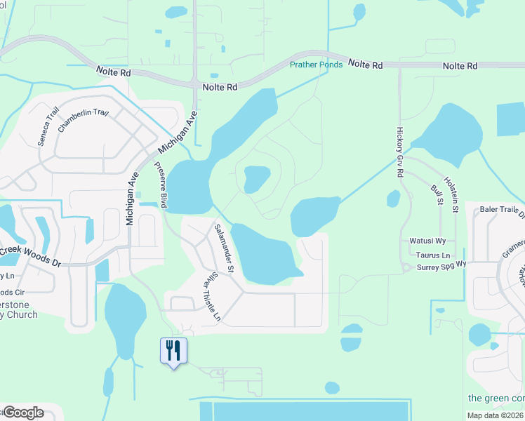 map of restaurants, bars, coffee shops, grocery stores, and more near 4611 Salamander Street in St. Cloud
