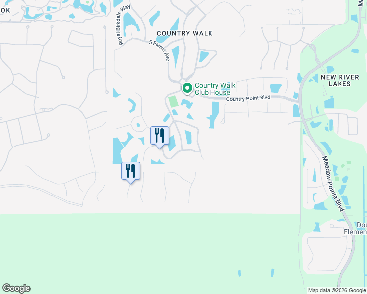 map of restaurants, bars, coffee shops, grocery stores, and more near 4012 Waterville Avenue in Wesley Chapel