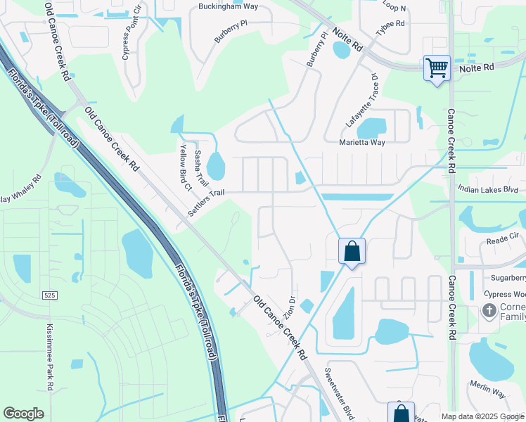 map of restaurants, bars, coffee shops, grocery stores, and more near 2909 Jebidiah Loop in St. Cloud