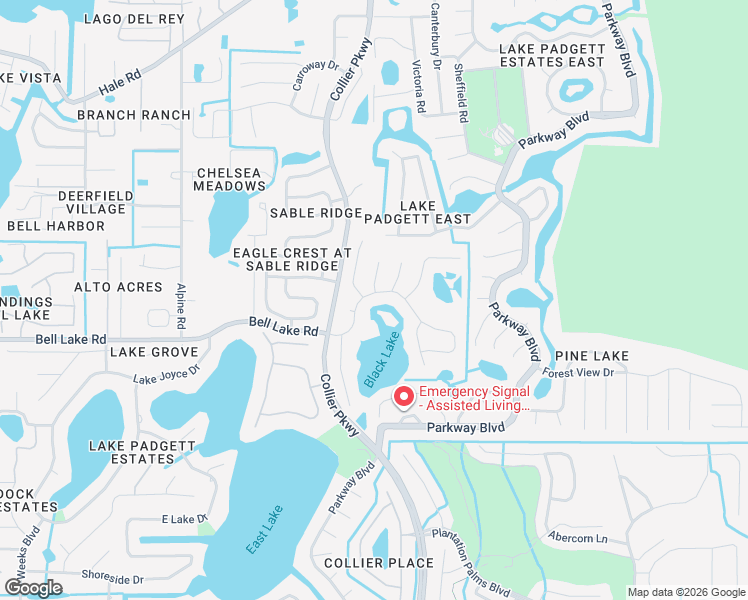 map of restaurants, bars, coffee shops, grocery stores, and more near 4110 Whittner Drive in Land O' Lakes