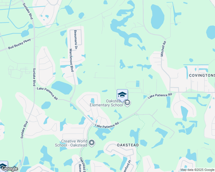 map of restaurants, bars, coffee shops, grocery stores, and more near 4039 Joy Drive in Land O' Lakes