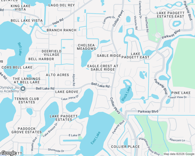 map of restaurants, bars, coffee shops, grocery stores, and more near 4106 Marlow Loop in Land O' Lakes