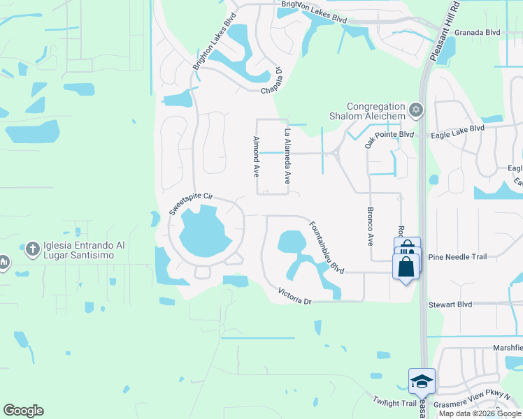 map of restaurants, bars, coffee shops, grocery stores, and more near 4301 Juneberry Way in Kissimmee