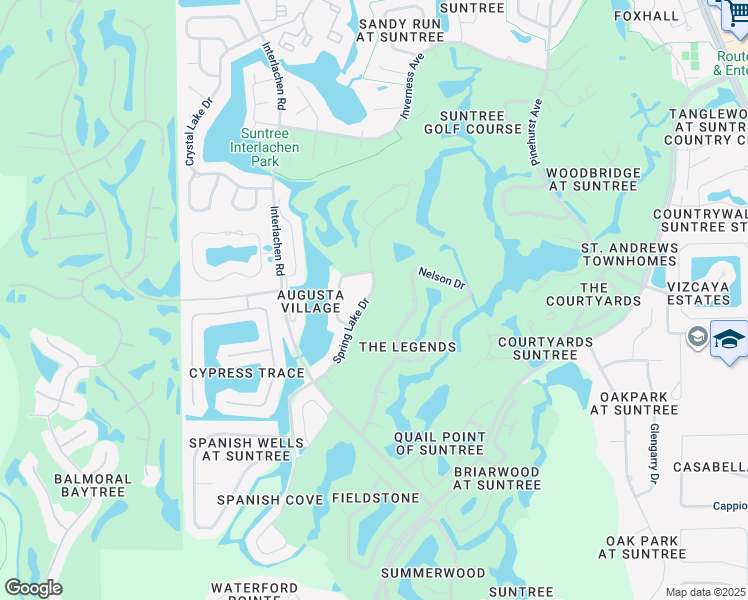 map of restaurants, bars, coffee shops, grocery stores, and more near 657 Spring Lake Drive in Melbourne