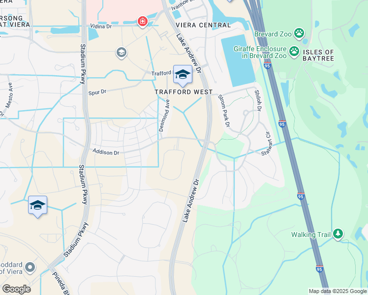 map of restaurants, bars, coffee shops, grocery stores, and more near 7911 Barrosa Circle in Melbourne