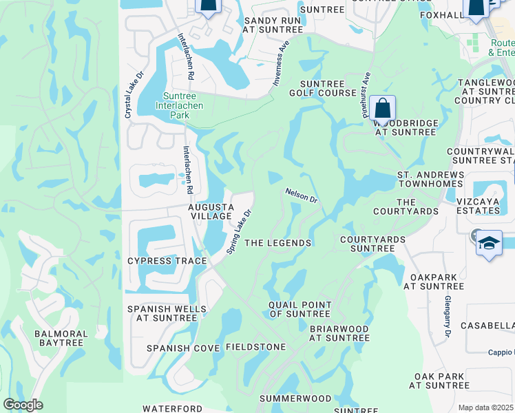 map of restaurants, bars, coffee shops, grocery stores, and more near 657 Spring Lake Drive in Melbourne