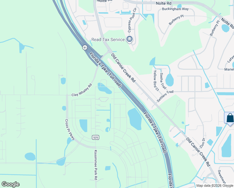 map of restaurants, bars, coffee shops, grocery stores, and more near 2775 Kissimmee Park Road in St. Cloud