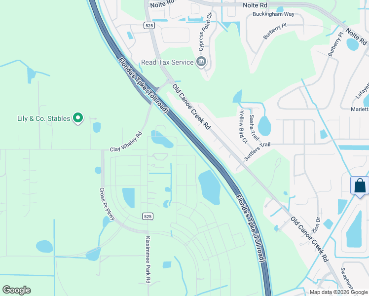 map of restaurants, bars, coffee shops, grocery stores, and more near 2775 Kissimmee Park Road in St. Cloud
