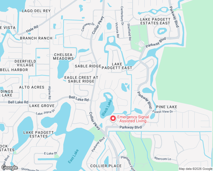 map of restaurants, bars, coffee shops, grocery stores, and more near 4110 Whittner Drive in Land O' Lakes