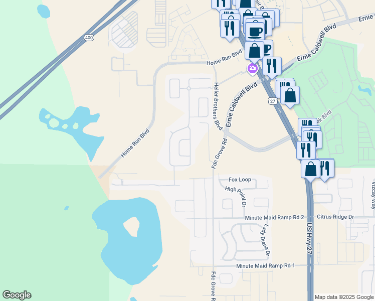 map of restaurants, bars, coffee shops, grocery stores, and more near 1138 Knollwood Drive in Davenport