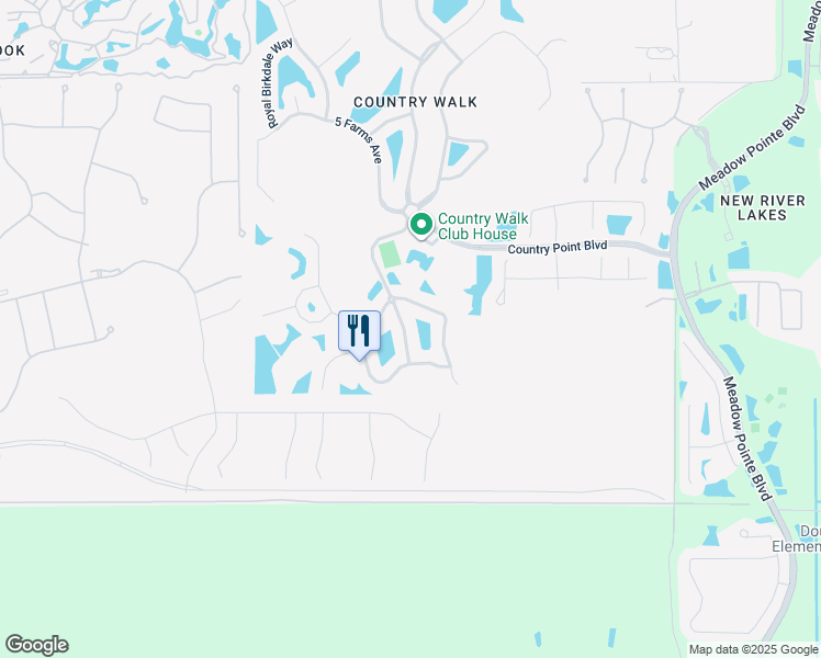 map of restaurants, bars, coffee shops, grocery stores, and more near 4136 Dylan Thomas Drive in Wesley Chapel