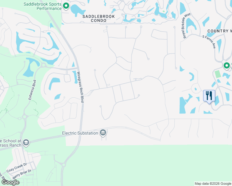 map of restaurants, bars, coffee shops, grocery stores, and more near in Wesley Chapel