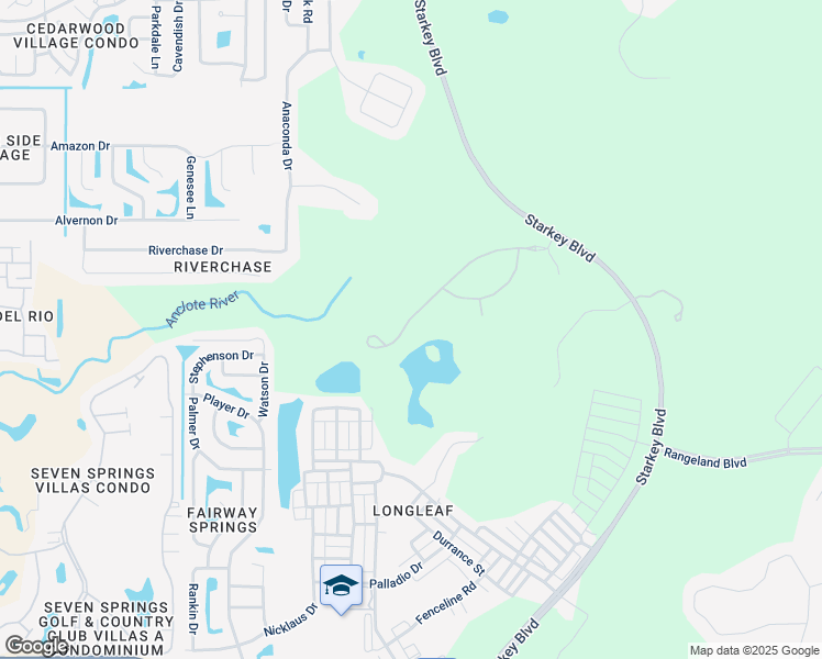 map of restaurants, bars, coffee shops, grocery stores, and more near 4042 Woodland Retreat Boulevard in New Port Richey