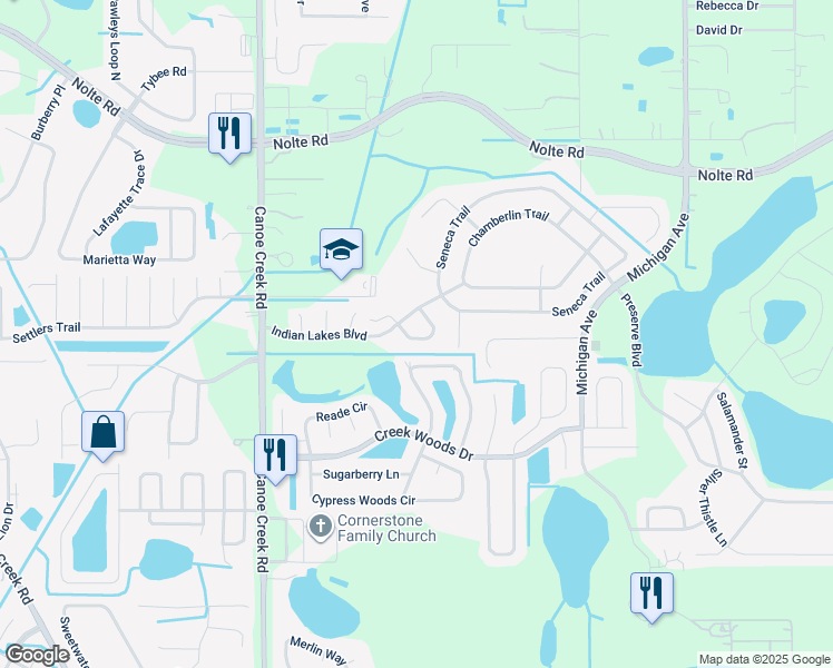 map of restaurants, bars, coffee shops, grocery stores, and more near 4407 Cocopah Loop in Saint Cloud