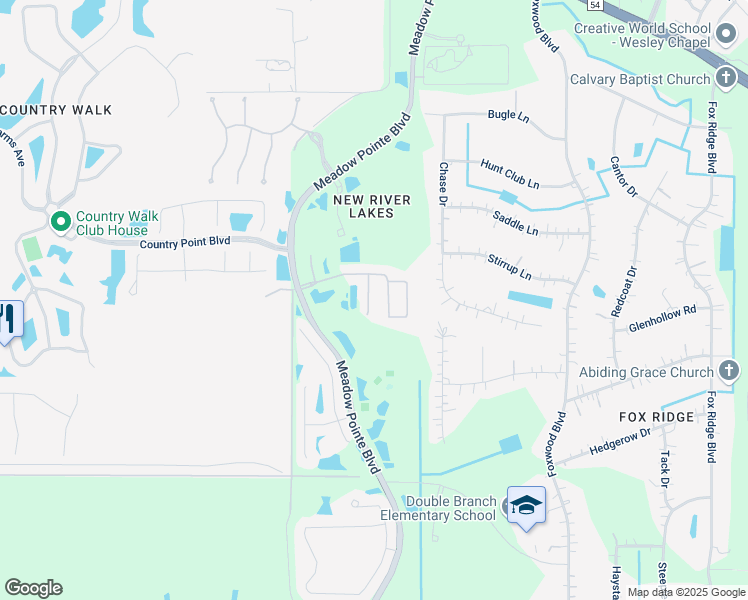 map of restaurants, bars, coffee shops, grocery stores, and more near 4202 Edenrock Place in Wesley Chapel