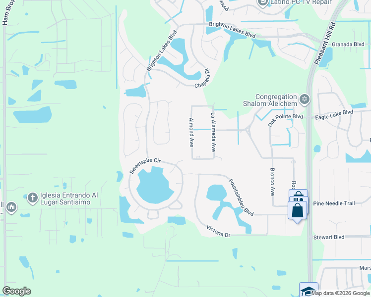 map of restaurants, bars, coffee shops, grocery stores, and more near 2762 Almond Avenue in Kissimmee