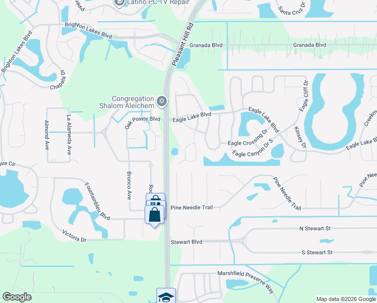 map of restaurants, bars, coffee shops, grocery stores, and more near 2750 Eagle Glen Circle in Kissimmee