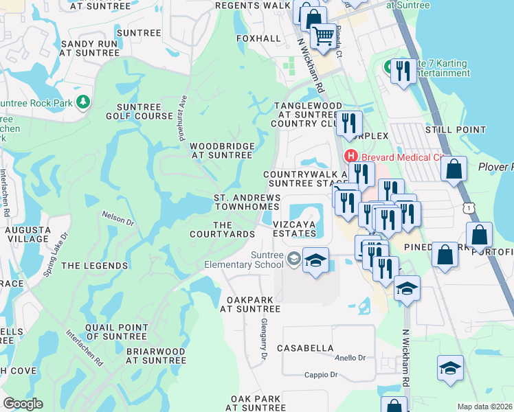 map of restaurants, bars, coffee shops, grocery stores, and more near 633 Jubilee Street in Melbourne