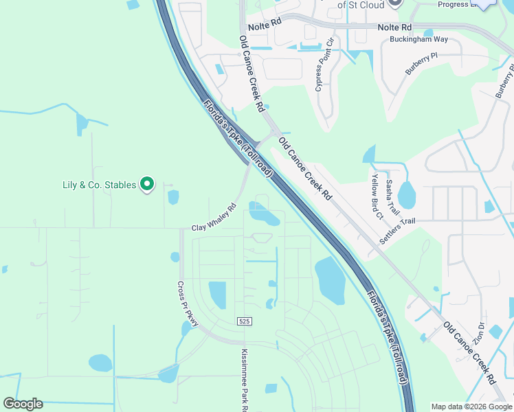 map of restaurants, bars, coffee shops, grocery stores, and more near 2775 Kissimmee Park Road in St. Cloud