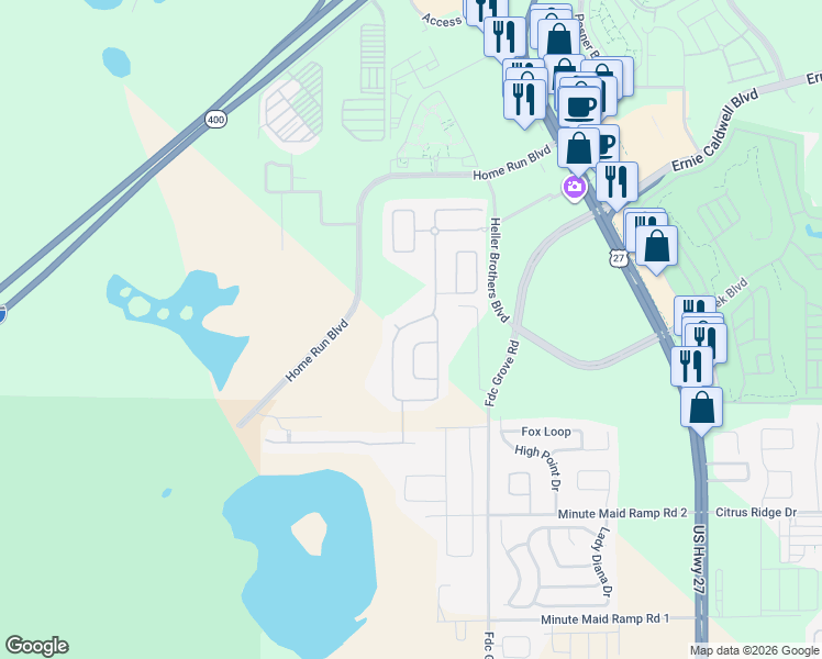 map of restaurants, bars, coffee shops, grocery stores, and more near 144 Sigmund Loop in Davenport