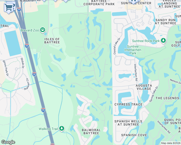 map of restaurants, bars, coffee shops, grocery stores, and more near 7981 Daventry Drive in Melbourne