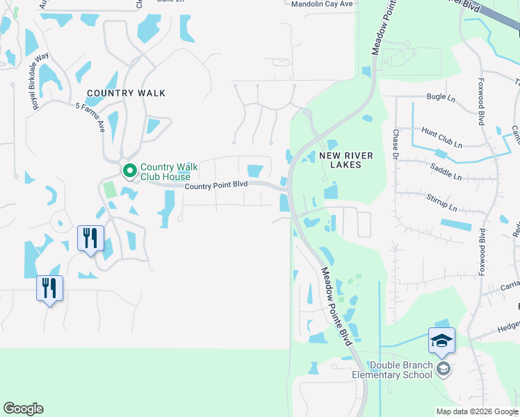 map of restaurants, bars, coffee shops, grocery stores, and more near 30846 White Bird Avenue in Wesley Chapel