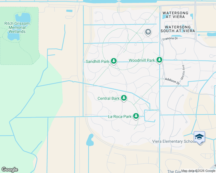 map of restaurants, bars, coffee shops, grocery stores, and more near 3290 Addison Drive in Melbourne