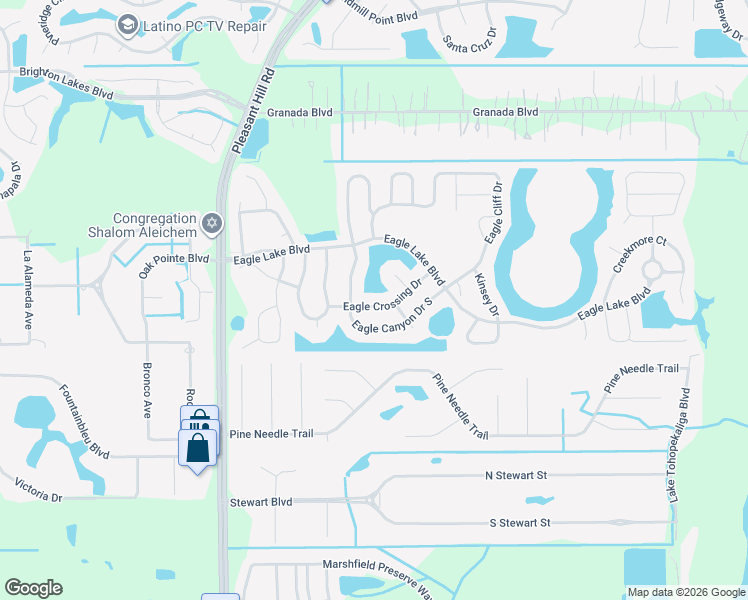 map of restaurants, bars, coffee shops, grocery stores, and more near 3075 Eagle Crossing Drive in Kissimmee