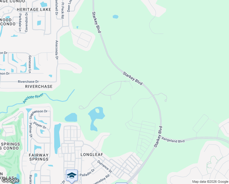 map of restaurants, bars, coffee shops, grocery stores, and more near 4254 Woodland Retreat Boulevard in New Port Richey
