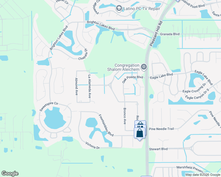 map of restaurants, bars, coffee shops, grocery stores, and more near 4166 Big Valley Boulevard in Kissimmee