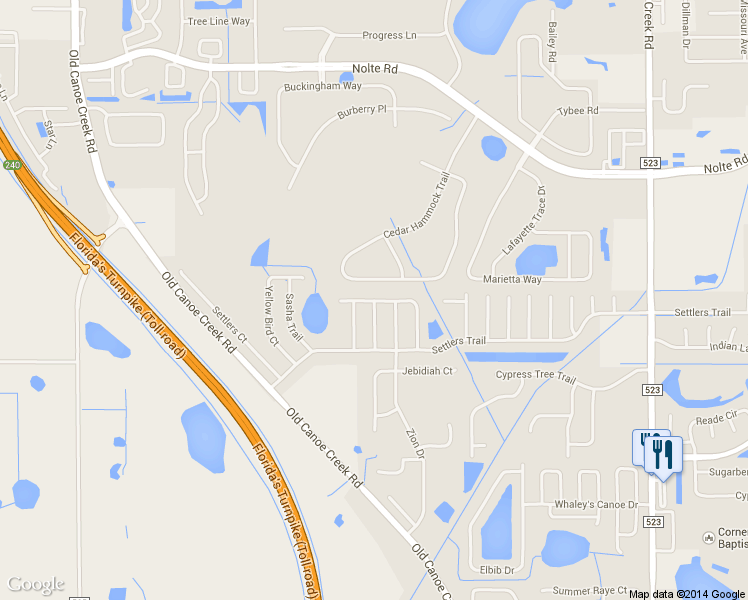 map of restaurants, bars, coffee shops, grocery stores, and more near 4160 Climbing Aster Court in St. Cloud