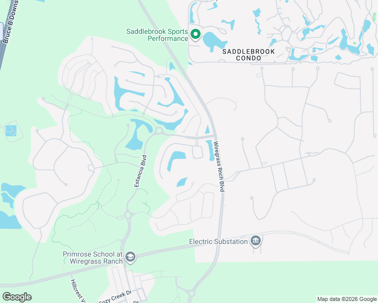map of restaurants, bars, coffee shops, grocery stores, and more near 4623 Barletta Court in Wesley Chapel