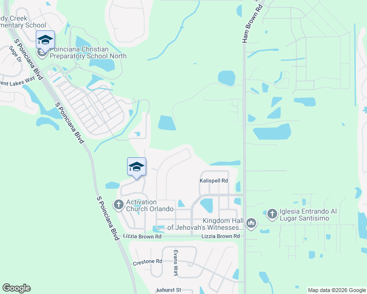 map of restaurants, bars, coffee shops, grocery stores, and more near 4840 Rockvale Drive in Kissimmee