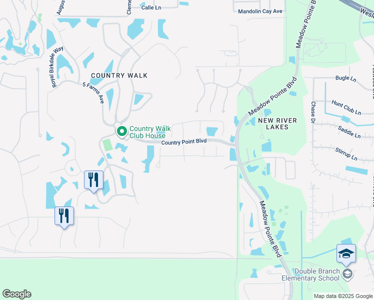 map of restaurants, bars, coffee shops, grocery stores, and more near 4308 English Turn Way in Wesley Chapel