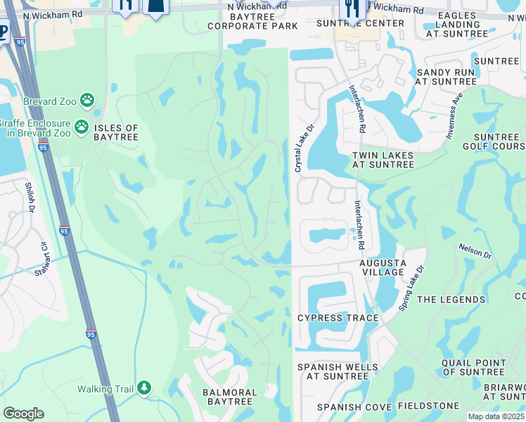 map of restaurants, bars, coffee shops, grocery stores, and more near 636 Deerhurst Drive in Melbourne