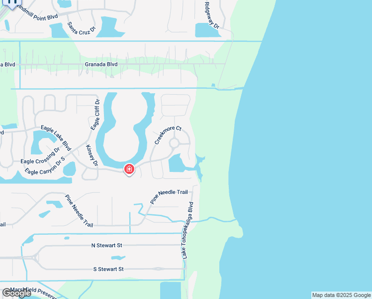 map of restaurants, bars, coffee shops, grocery stores, and more near 2715 Creekmore Court in Kissimmee