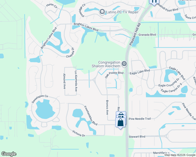 map of restaurants, bars, coffee shops, grocery stores, and more near 4166 Big Valley Boulevard in Kissimmee