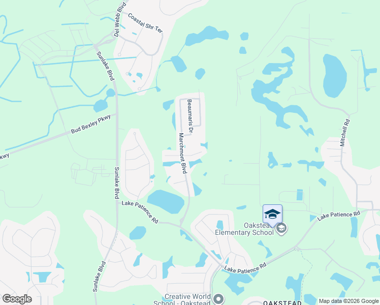 map of restaurants, bars, coffee shops, grocery stores, and more near 19353 Otters Wick Way in Land O' Lakes