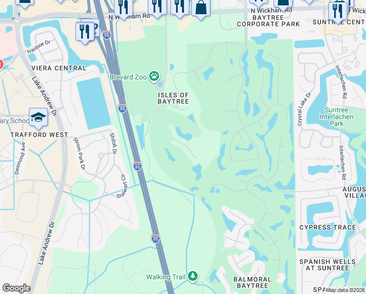 map of restaurants, bars, coffee shops, grocery stores, and more near 840 Glen Abbey Way in Melbourne