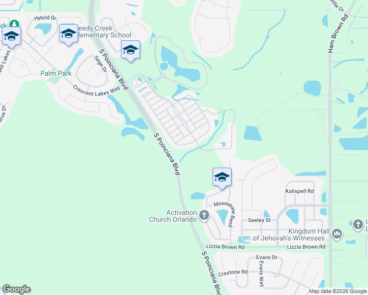 map of restaurants, bars, coffee shops, grocery stores, and more near 2652 Marg Lane in Kissimmee