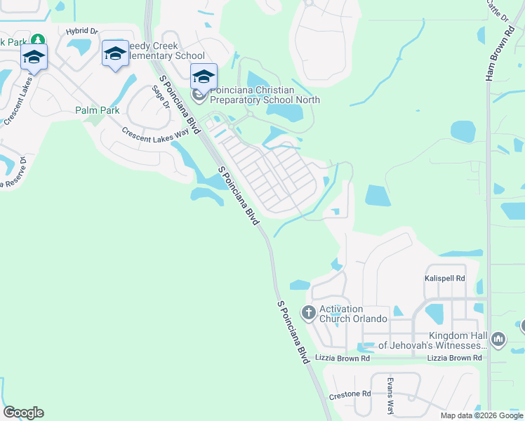 map of restaurants, bars, coffee shops, grocery stores, and more near 2642 Marg Lane in Kissimmee