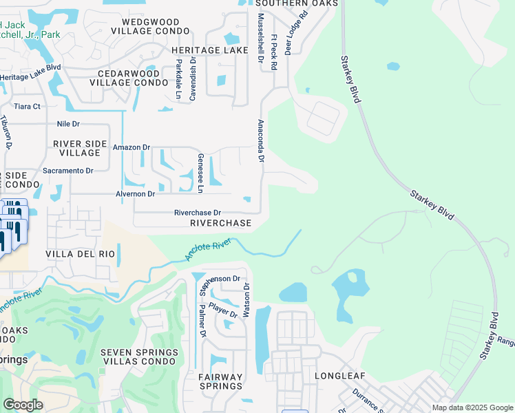 map of restaurants, bars, coffee shops, grocery stores, and more near 4209 Anaconda Drive in New Port Richey