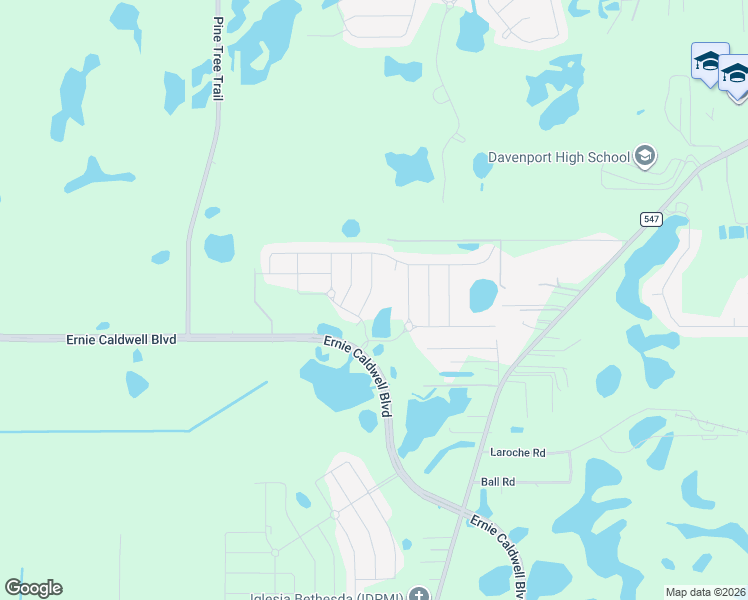 map of restaurants, bars, coffee shops, grocery stores, and more near 220 Holaway Lane in Davenport