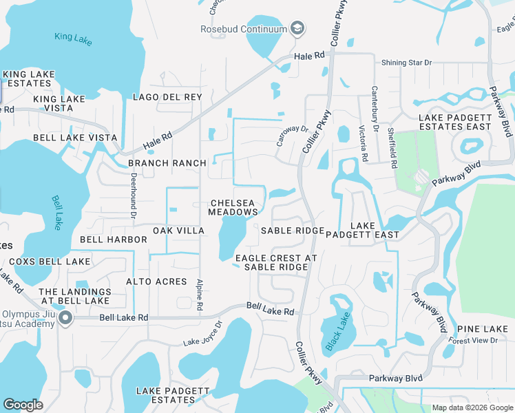 map of restaurants, bars, coffee shops, grocery stores, and more near 22710 Watersedge Boulevard in Land O' Lakes