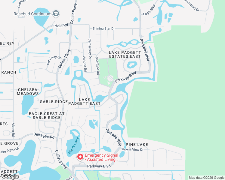 map of restaurants, bars, coffee shops, grocery stores, and more near 4420 Parkway Boulevard in Land O' Lakes