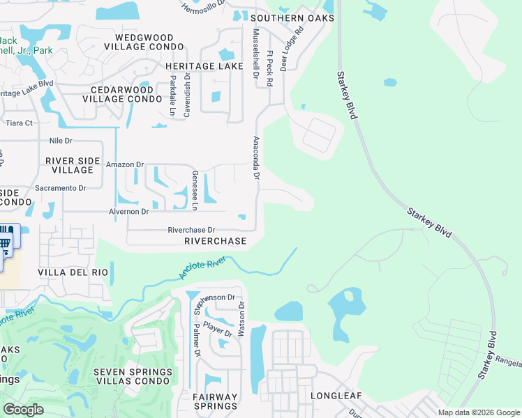 map of restaurants, bars, coffee shops, grocery stores, and more near 4226 Anaconda Drive in New Port Richey