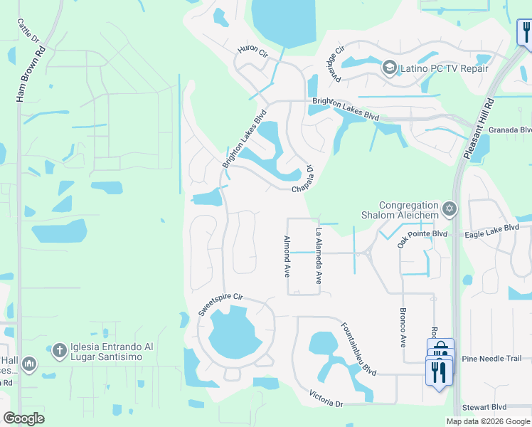 map of restaurants, bars, coffee shops, grocery stores, and more near 2663 Star Grass Circle in Kissimmee